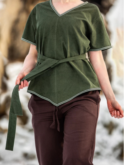 Trollfelsen Leonardo Carbone Mittelalter Gewandung Damen Tunika Matilda Grün _1_ Trollfelsen Leonardo Carbone Mittelalter Gewandung Damen Tunika Matilda Grün _1_